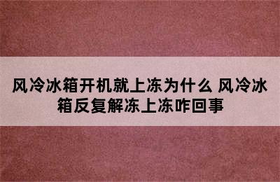 风冷冰箱开机就上冻为什么 风冷冰箱反复解冻上冻咋回事